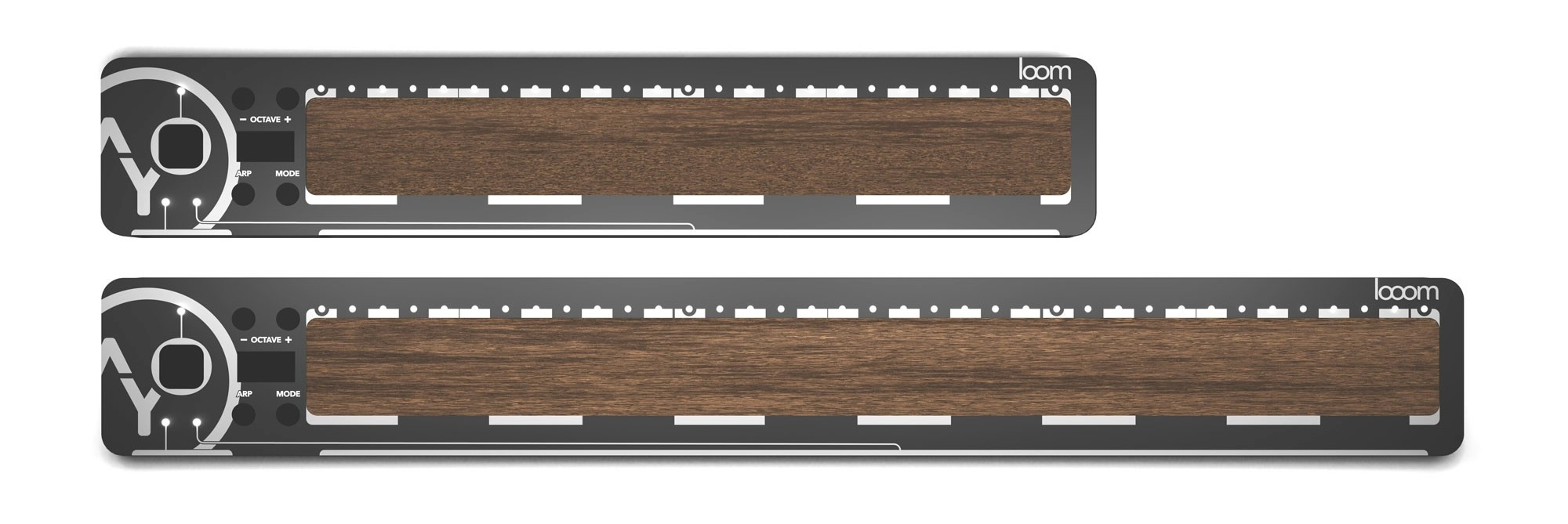Loom 2 octaves on top. Looom 3 octaves on the bottom.